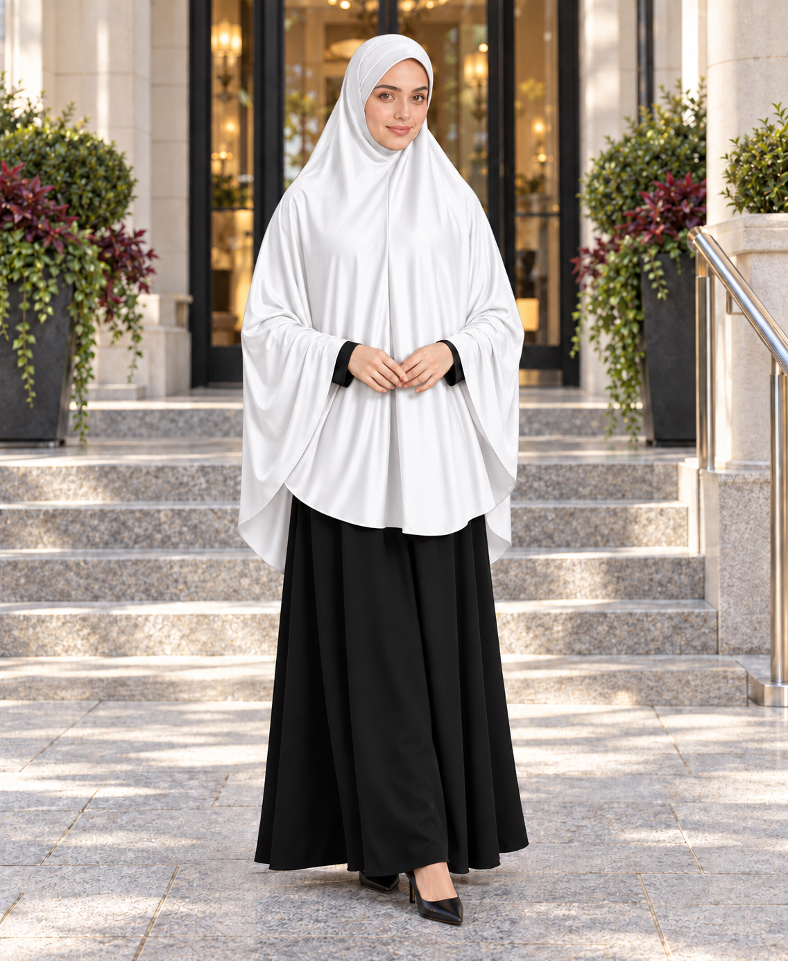 MEHAR Zakia Long Hijab for Women - Modest Khimar with Elegant Draped Design