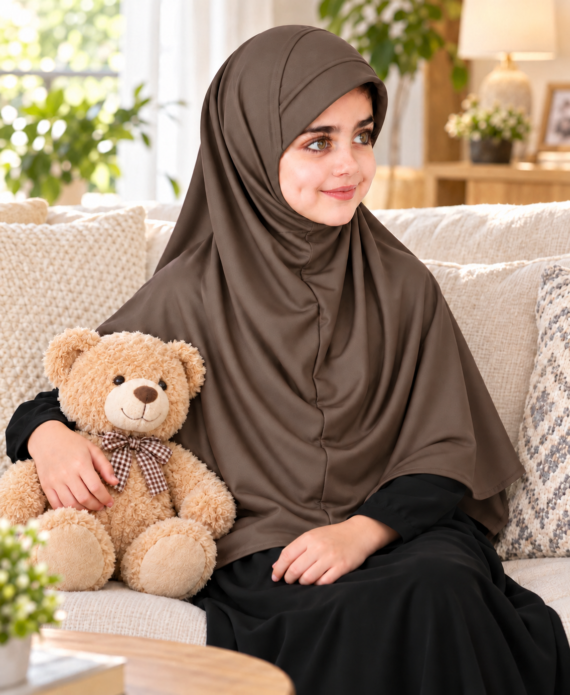 MEHAR Ma-ale Hijab for Girls - Polycotton, Ready-to-Wear